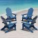 WINSOON All Weather HIPS Outdoor Folding Adirondack Chair