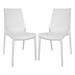 LeisureMod Kent Modern Stackable Outdoor Dining Chair Set Of 2