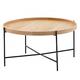 Wohnling Couchtisch 78x78x40 cm Sofatisch Holz / Metall Wohnzimmertisch Eiche