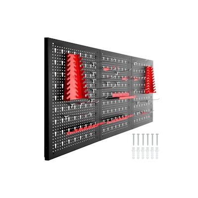 tectake Werkzeuglochwand - schwarz/rot