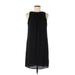 H&M Casual Dress - Shift Crew Neck Sleeveless: Black Print Dresses - Women's Size 6