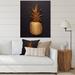 East Urban Home Gold Painted Tropical Fruits on Black III - Print on Canvas Metal | 32 H x 24 W x 1 D in | Wayfair DF62D5E4DC094A26A797D81D9955CC81