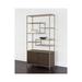 Latitude Run® Cresha 82.75" H x 43.25" W Steel Etagere Bookcase in Yellow/Brown | 82.75 H x 43.25 W x 15.75 D in | Wayfair