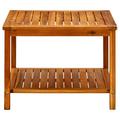 Loon Peak® Side Table End Table Coffee Table Indoor Outdoor Solid Wood Acacia Wood in Brown | 13.5 H x 68 W x 23.6 D in | Wayfair