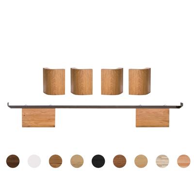 Hasena Oak-Line Füsse Airo 2er-Set / 20 cm / 120 cm / Wildeiche natur, gebürstet, geölt Image