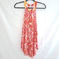 Free People Tops | Free People Mimi Tunic Tank Halter Swing Knit Top Size Xs Orange White Ob944887 | Color: Orange/White | Size: Xs