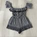 American Eagle Outfitters Pants & Jumpsuits | American Eagle Pockets Picnic Gingham Mini Romper | Color: Black/White | Size: M