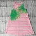 Lilly Pulitzer Swim | Lilly Pulitzer Womens Whitney Coverup Coral Reef Gone Coconuts Dress Size Xxs | Color: Green/Pink | Size: Xxs