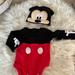 Disney Matching Sets | Disney Baby Mickey Onesie With Hat - 9-12 Months | Color: Black/Red | Size: 9-12mb