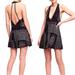 Free People Dresses | Hp Nwt! Free People Country Nights Embroidered Black Dress, Medium | Color: Black/Silver | Size: M