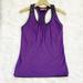 Athleta Tops | Athleta Tank Built In Bra Royal Pigeon Purple Layered Cinch Workout Top Small | Color: Gray/Purple | Size: M