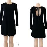 American Eagle Outfitters Dresses | American Eagle Black Ribbed Soft And Sexy Sweater Dress | Color: Black | Size: S