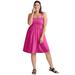 Plus Size Women's Smocked Bodice Tank Dress by ellos in Tropical Raspberry (Size 5X)