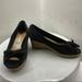 American Eagle Outfitters Shoes | American Eagle For Payless Girls Shoes Black Platform Wedges Bow Size 10.5 | Color: Black | Size: 10.5g