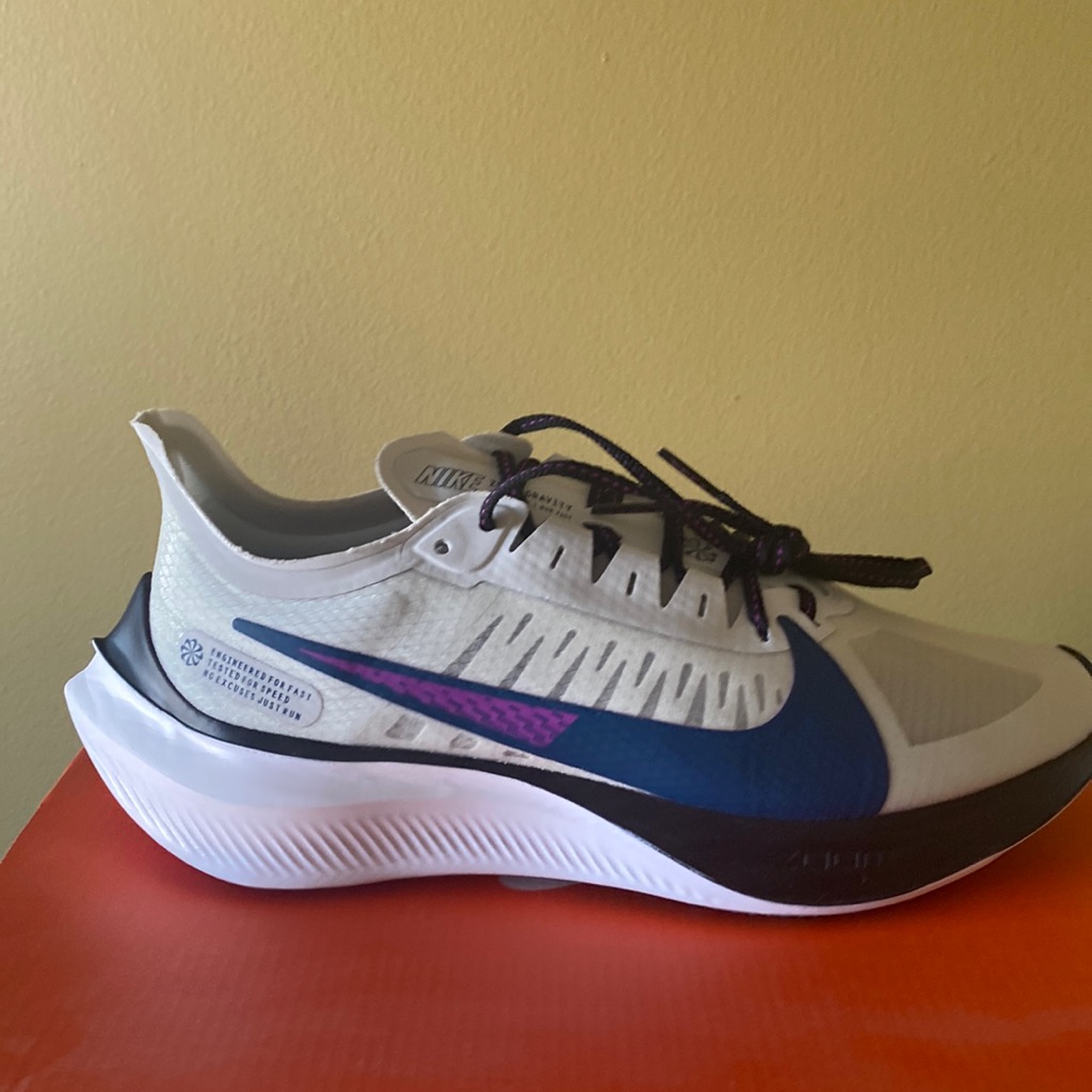 Nike Shoes | Brand New In Box Nike Zoom Gravity Shoes Size 10.5 The Base Is Grey. Blue/Purple | Color: Blue/Gray | Size: 10.5
