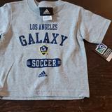 Adidas Shirts & Tops | Adidas Los Angeles Galaxy Soccer Tee | Color: Blue/Gray | Size: 2tb