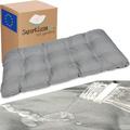 Superkissen24. Large Garden Bench Seat Cushion Seat Pad - 140x50x7 cm - Seat cover for Garden Bench, Garden Swing or Garden Sofa - Outdoor/Indoor Long Bench Pillow - Waterproof - Grey