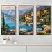 Picture Perfect International "Villa Bella Vista" By Sung Kim 3 Piece Print On Floating Canvas Canvas | 33.5 H x 52.5 W x 2 D in | Wayfair