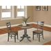 Gracie Oaks Eshah 2 - Person Solid Wood Dining Set Wood in Black/Brown | 29.1" H x 30" L x 30" W | Wayfair A164F39FCD224269B5E714B9ABA138F9