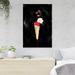 Red Barrel Studio® Ice Cream Cone w/ Red & Ice Cream - 1 Piece Rectangle Graphic Art Print On Wrapped Canvas in White | 36 H x 24 W x 2 D in | Wayfair