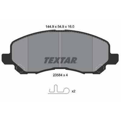 TEXTAR Bremsbelagsatz, Scheibenbremse vorne rechts links für MITSUBISHI PEUGEOT DODGE CITROËN CHRYSLER 4605A317 4605A557