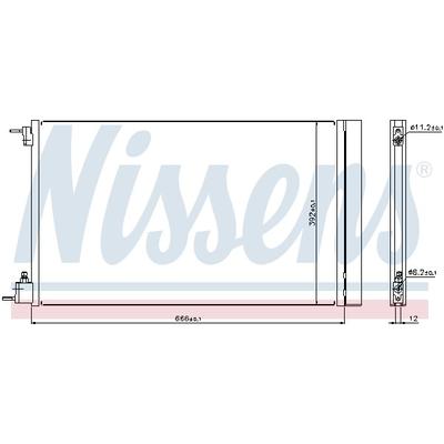 NISSENS Kondensator, Klimaanlage für VAUXHALL SAAB GMC OPEL CHEVROLET 1850752 1850134 22813999 940124