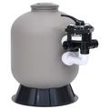 vidaXL Pool Sand Filter with Side Mount 6-Way Valve Grey