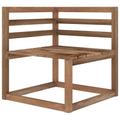 vidaXL Garden Pallet Corner Sofa Brown Impregnated Pine Wood