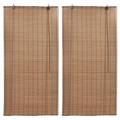 vidaXL Bamboo Roller Blinds 2 pcs 80 x 160 cm Brown