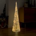 vidaXL Acrylic Decorative Pyramid LED Light Cone Warm White 120 cm