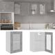 vidaXL Hanging Glass Cabinet Concrete Grey 40x31x60 cm Engineered Wood