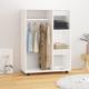 vidaXL Wardrobe White 80x40x110 cm Engineered Wood