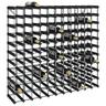 vidaXL Wine Rack for 120 Bottles Black Solid Pine Wood