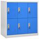 vidaXL Locker Cabinet Light Grey and Blue 90x45x92.5 cm Steel