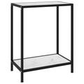 vidaXL Console Table White 60x35x75 cm Tempered Glass