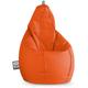 Happers - Pouf Poire Similicuir Indoor Orange xxl - Orange