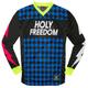 HolyFreedom Cinque Motocross Jersey, schwarz-blau, Größe XL