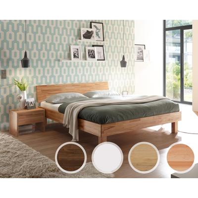Hasena Pronto »Forti« Massivholzbett 140x200 cm / Buche weiss deckend, lackiert / 25 cm