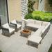 9-Piece Outdoor Patio Garden Wicker Sofa Set PE Rattan