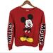 Disney Tops | C8 Women’s Vintage Rare Disney Mickey Mouse Sweatshirt Xs | Color: Red | Size: Xs