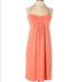 J. Crew Dresses | J. Crew - Dressy Jersey Twisted Front Strapless Dress In Papaya Coral | Color: Blue/Red | Size: M