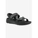 Wide Width Women's Sloan Sandal by Drew in Black Combo (Size 9 W)