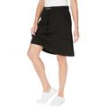 Plus Size Women's Knit Cargo Skort by Woman Within in Black (Size S)