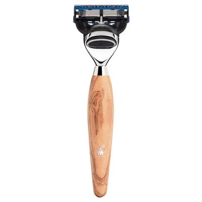 Mühle KOSMO 5-Klingen-Rasierer, Gillette® Fusion™ Griffmaterial Olivenholz Herren