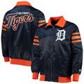 Men's Starter Navy Detroit Tigers The Captain II Full-Zip Varsity Jacket