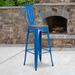Flash Furniture 24" Patio Bar Stool Wood in Blue | 17.5 W x 17.5 D in | Wayfair CH-31320-30GB-BL-WD-GG