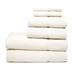 IVY Rice Effect Towel Set Of 6 Terry Cloth/Turkish Cotton in White | 39 H in | Wayfair RCE-TS-06PC-01-ECRU