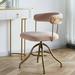 Rosdorf Park Cordelro Task Chair Upholstered, Metal in Pink/Gray/Brown | 28 H x 20 W x 20 D in | Wayfair F32BFF9FC58D40D2B4FA98EF796B0C95