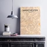 17 Stories Manchester United Kingdom City Map - Unframed Graphic Art Set Paper in Green | 27.6 H x 19.7 W x 0.05 D in | Wayfair