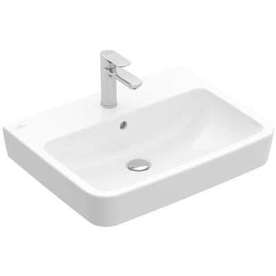 Markenartikel - Villeroy & Boch Waschbecken O.novo 600x460 mm Eckig weiß Alpin 4A416001 - weiß